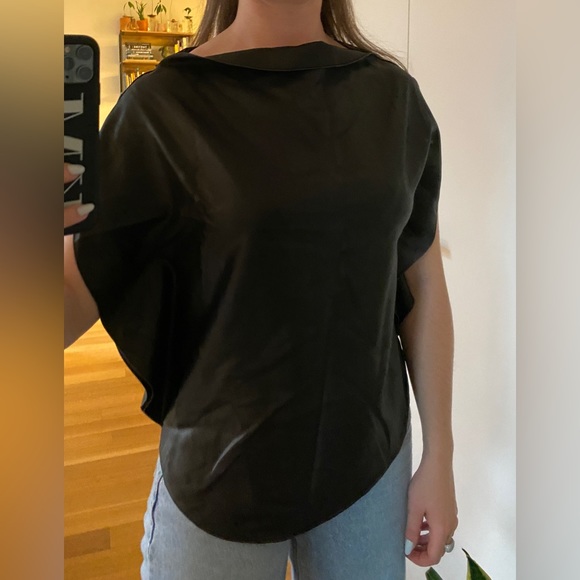 Black Blanc de Chine Formal Blouse - Picture 3 of 10